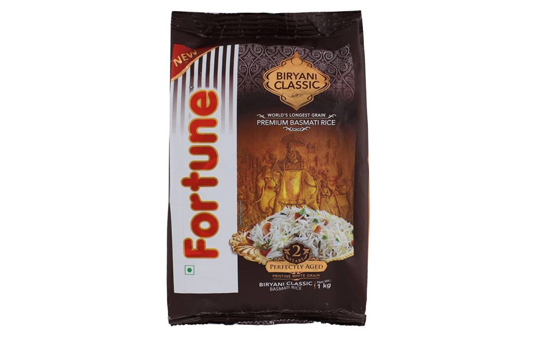Fortune Biryani Classic, Premium Basmati Rice    Pack  1 kilogram